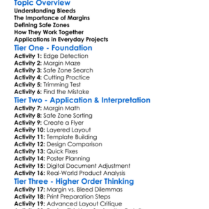 Bleeds Margins And Safe Zones Worksheet Activity Booklet