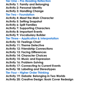 Blended Sharon M Draper Worksheet Activity Booklet