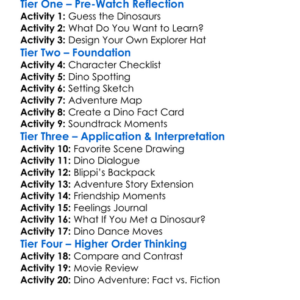 Blippis Big Dino Adventure Worksheet Activity Booklet