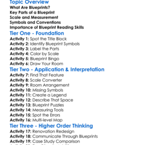 Blueprint Reading Worksheet Activity Booklet