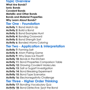 Bonds Worksheet Activity Booklet