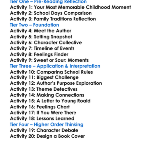 Boy Roald Dahl Worksheet Activity Booklet