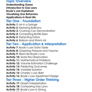Boyles Law And Gas Laws Worksheet Activity Booklet