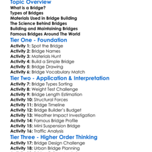 Bridge Design And Construction Worksheet Activity Booklet