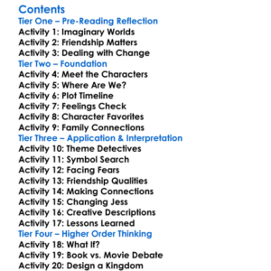 Bridge To Terabithia Katherine Paterson Worksheet Activity Booklet