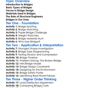 Bridges And Structural Design Worksheet Activity Booklet
