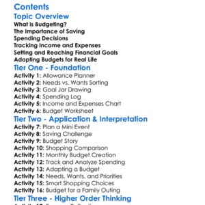 Budgeting And Personal Money Management Worksheet Activity Booklet