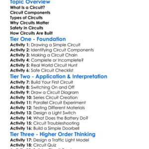 Building Simple Circuits Worksheet Activity Booklet