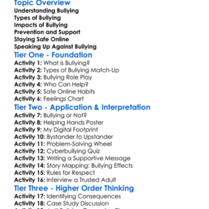 Bullying And Cyberbullying Worksheet Activity Booklet
