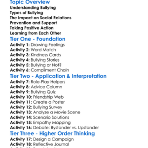 Bullying And Social Relations Worksheet Activity Booklet