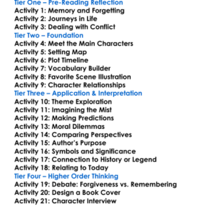 Buried Giant Kazuo Ishiguro Worksheet Activity Booklet