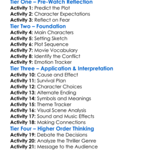 Burning Bright 2010 Worksheet Activity Booklet