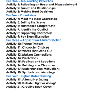 Burning Bright John Steinbeck Worksheet Activity Booklet