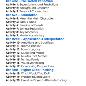 Bye Bye Barry 2023 Worksheet Activity Booklet
