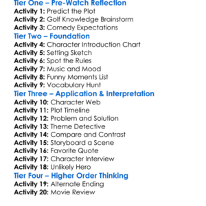 Caddy Hack 2023 Worksheet Activity Booklet