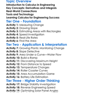 Calculus Concepts In Engineering Worksheet Activity Booklet