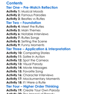 Cant Buy Me Lunch Another Look At The Rutles 2003 Worksheet Activity Booklet