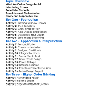 Canva And Online Design Tools Worksheet Activity Booklet