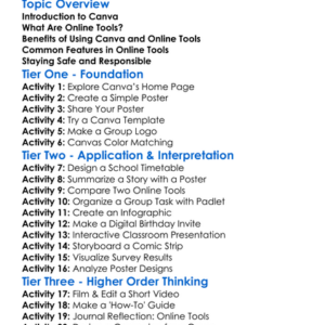Canva And Online Tools Worksheet Activity Booklet