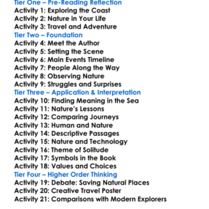 Cape Cod Henry David Thoreau Worksheet Activity Booklet