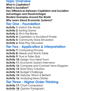Capitalism Vs Socialism Worksheet Activity Booklet