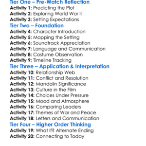 Captain Corellis Mandolin 2001 Worksheet Activity Booklet