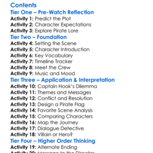 Captain Hook Worksheet Activity Booklet