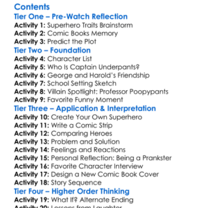 Captain Underpants The First Epic Movie 2017 Worksheet Activity Booklet