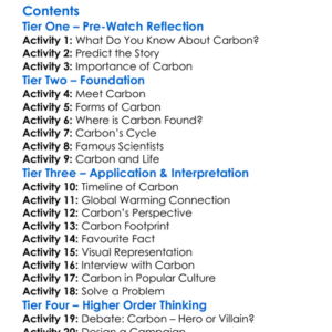 Carbon The Unauthorised Biography 2022 Worksheet Activity Booklet