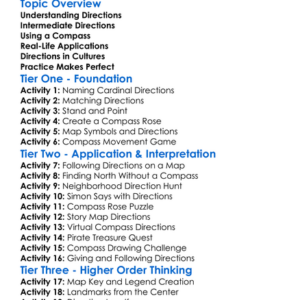 Cardinal And Intermediate Directions Worksheet Activity Booklet