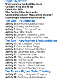 Cardinal Directions Worksheet Activity Booklet