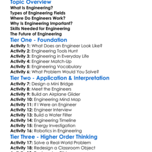 Career Exploration In Engineering Worksheet Activity Booklet