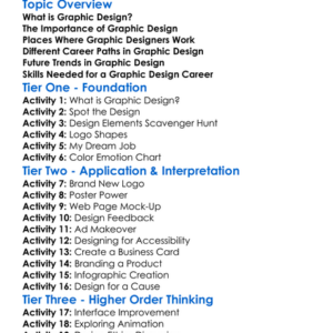 Career Paths In Graphic Design Worksheet Activity Booklet