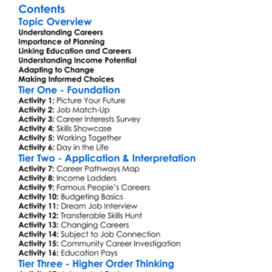 Career Planning And Income Potential Worksheet Activity Booklet