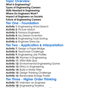 Careers In Engineering Worksheet Activity Booklet