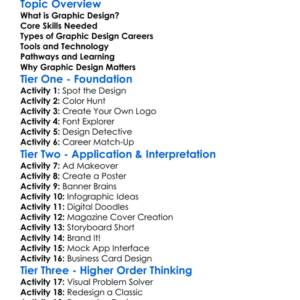 Careers In Graphic Design Worksheet Activity Booklet