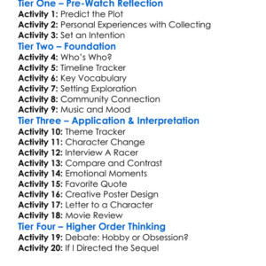 Carpet Racers 2009 Worksheet Activity Booklet