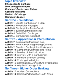Carthage And North Africa Worksheet Activity Booklet