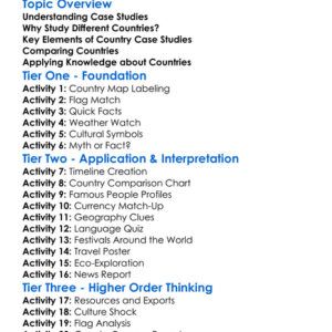 Case Studies Of Countries Worksheet Activity Booklet