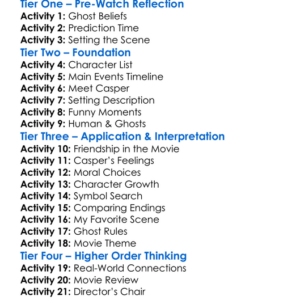 Casper Worksheet Activity Booklet