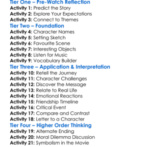 Castle In The Sky Worksheet Activity Booklet