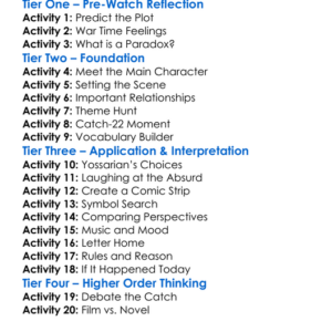 Catch 22 Worksheet Activity Booklet