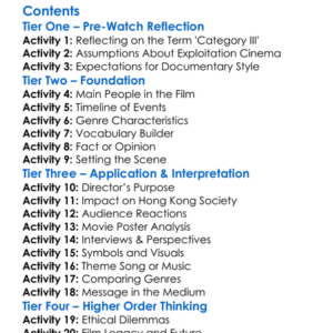 Category Iii The Untold Story Of Hong Kong Exploitation Cinema 2018 Worksheet Activity Booklet