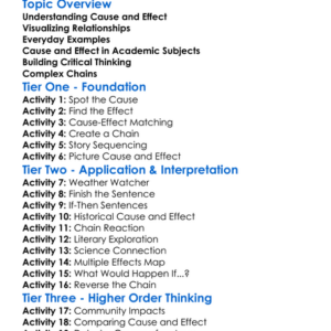 Cause And Effect Relationships Worksheet Activity Booklet