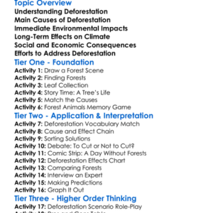 Causes And Effects Of Deforestation Worksheet Activity Booklet