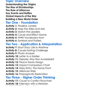 Causes And Impacts Of World War Ii Worksheet Activity Booklet