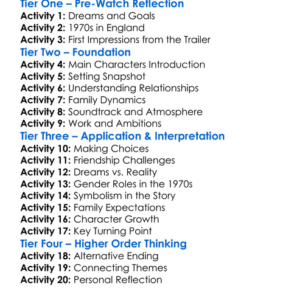 Cemetery Junction 2010 Worksheet Activity Booklet