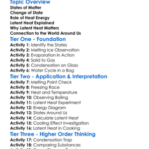 Change Of State And Latent Heat Worksheet Activity Booklet