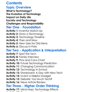 Changing Technologies And Their Effects On Society Worksheet Activity Booklet