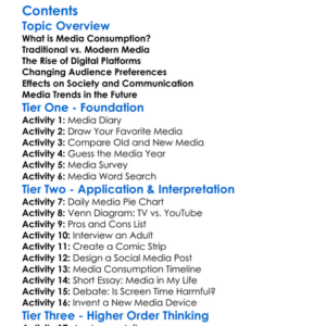 Changing Trends In Media Consumption Worksheet Activity Booklet